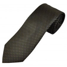 Tresanti Celeste Black, Brown & Beige Pattern Men's Silk Tie