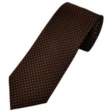 Tresanti Celeste Black, Brown & Orange Pattern Men's Silk Tie