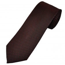 Tresanti Celeste Black, Burgundy & Red Pattern Men's Silk Tie