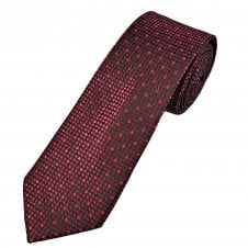Tresanti Celeste Black, Burgundy & Red Pattern Men's Silk Tie