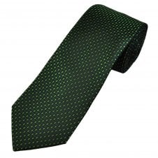 Tresanti Celeste Black, Forest Green & Lime Green Pattern Men's Silk Tie