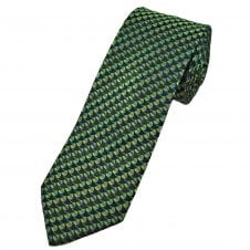 Tresanti Celeste Black, Green, Blue & Lilac Geometric Pattern Men's Designer Silk Tie