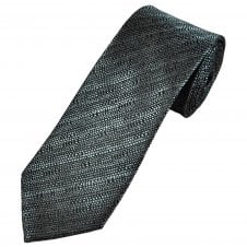 Tresanti Celeste Black & Grey Patterned Silk Men's Designer Tie