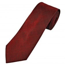 Tresanti Celeste Black & Red Checked Men's Silk Tie