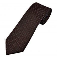 Tresanti Celeste Black & Red Pattern Men's Silk Tie
