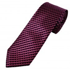 Tresanti Celeste Black & Shades of Pink Patterned Men's Silk Designer Tie