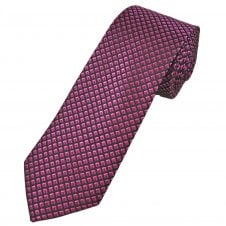 Tresanti Celeste Black & Shades Of Pink Square Pattern Men's Silk Tie