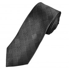 Tresanti Celeste Black & Silver Checked Men's Silk Tie