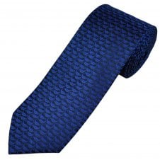 Tresanti Celeste Black with Royal Blue Whales Luxury Silk Men's Tie