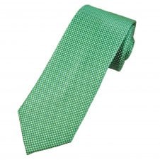 Tresanti Celeste Bright Green, Silver & Blue Pattern Men's Silk Tie