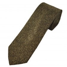 Tresanti Celeste Brown & Beige Chevron Pattern Men's Silk Tie