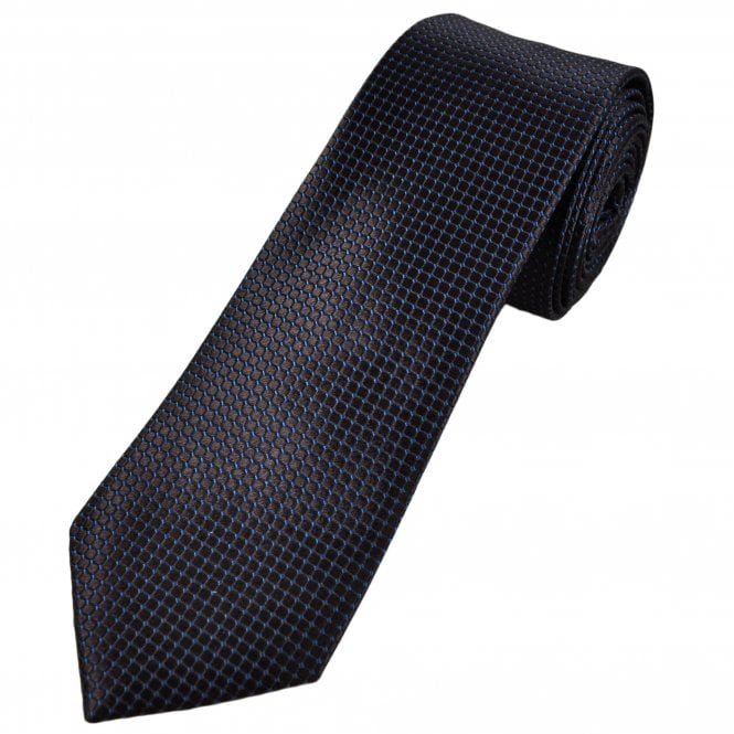 Tresanti Celeste Brown & Light Blue Men's Silk Designer Tie