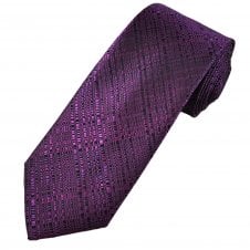 Tresanti Celeste Cerise Pink & Black Patterned Men's Silk Designer Tie