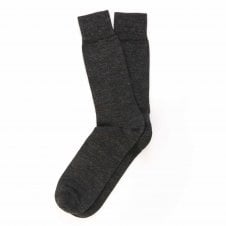 Tresanti Celeste Charcoal Grey Wool-Cotton Men's Socks