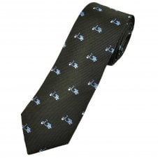 Tresanti Celeste Dark Grey-Green & Light Blue Scooters Men's Silk Tie