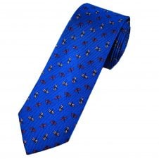 Tresanti Celeste Dragonfly Royal Blue Men's Silk Tie