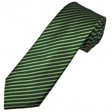 Tresanti Celeste Forest Green & Sage Green Stripe Men's Silk Tie