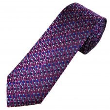 Tresanti Celeste French Navy & Multi Coloured Micro Square Pattern Men's Silk Designer Tie