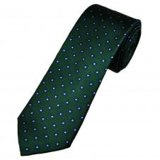 Tresanti Celeste Green & Shades of Blue Patterned Men's Silk Designer Tie