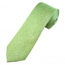 Tresanti Celeste Green & Silver Micro Patterned Men's Silk Tie