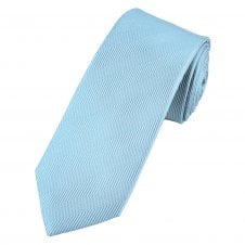 Tresanti Celeste Light Blue Chevron Patterned Men's Silk Designer Tie