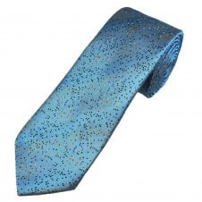Tresanti Celeste Light Blue & Multi Coloured Spot Pattern Men's Silk Designer Tie