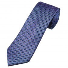 Tresanti Celeste Light Blue, Pink, Red & Blue Dot Pattern Men's Silk Designer Tie