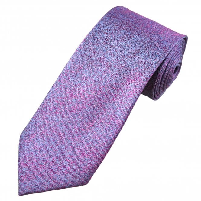 Tresanti Celeste Light Blue & Shades of Pink Patterned Men's Silk Designer Tie