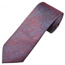 Tresanti Celeste Light Blue & Shades of Red Patterned Men's Silk Designer Tie
