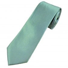 Tresanti Celeste Light Green, Light Blue & Silver Patterned Men's Silk Designer Tie