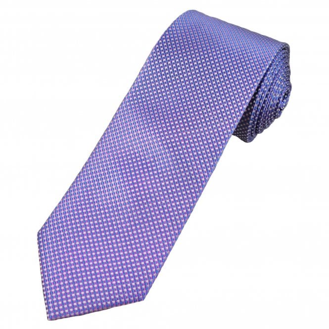 Tresanti Celeste Lilac, Blue & Magenta Pink Pattern Men's Silk Tie