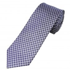 Tresanti Celeste Lilac, Navy Blue & White Polka Dot Men's Silk Tie