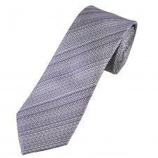 Tresanti Celeste Lilac, Purple & Silver Patterned Narrow Men's Silk Tie