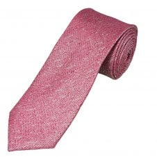 Tresanti Celeste Magenta Pink & Silver Patterned Men's Silk Tie