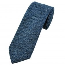 Tresanti Celeste Mid Blue, Black & Silver Men's Designer Tie
