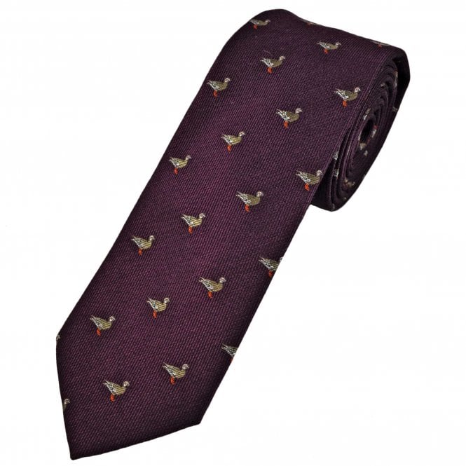 Tresanti Celeste Mulberry Duck Wool Blend Men's Tie