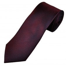Tresanti Celeste Navy Blue & Burgundy Red Pattern Men's Silk Tie