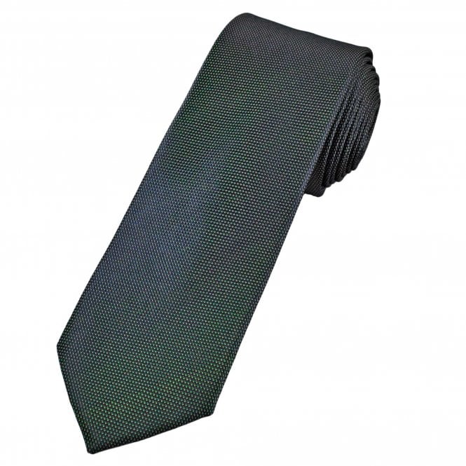 Tresanti Celeste Navy Blue & Green Micro Pattern Men's Silk Tie