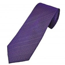Tresanti Celeste Navy Blue, Lilac & Silver Pattern Men's Silk Tie