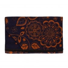 Tresanti Celeste Navy Blue & Orange Floral and Polka Dot Reversible Scarf