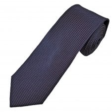 Tresanti Celeste Navy Blue & Pink Micro Polka Dot Pattern Men's Silk Tie