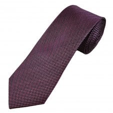Tresanti Celeste Navy Blue, Pink & White Dots Pattern Men's Silk Tie