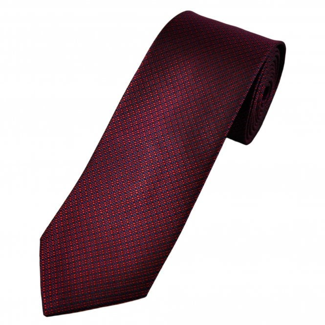 Tresanti Celeste Navy Blue, Purple & Red Checked Silk Men's Designer Tie