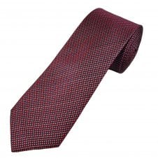 Tresanti Celeste Navy Blue, Red & White Dots Pattern Men's Silk Tie