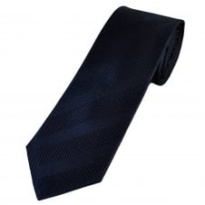 Tresanti Celeste Navy Blue Self Stripe Men's Silk Designer Tie