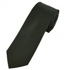 Tresanti Celeste Navy Blue, Silver & Yellow Patterned Men's Silk Tie