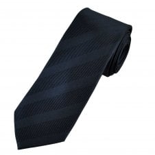 Tresanti Celeste Navy Blue Striped Men's Silk Designer Tie