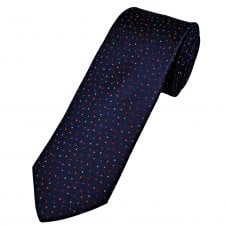 Tresanti Celeste Navy Blue Two Tone & Multi Coloured Polka Dot Men's Designer Silk Tie