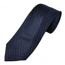 Tresanti Celeste Navy, Light Blue & Burgundy Red Patterned Men's Silk Designer Tie