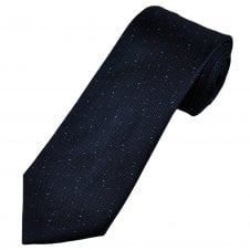 Tresanti Celeste Navy & Light Blue Fleck Pattern Men's Silk Designer Tie
